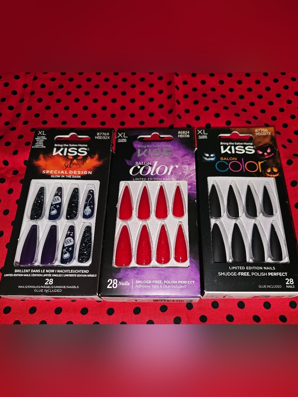 Kiss 3 Pack/Bundle Press On Nails DISCONTINUED LE